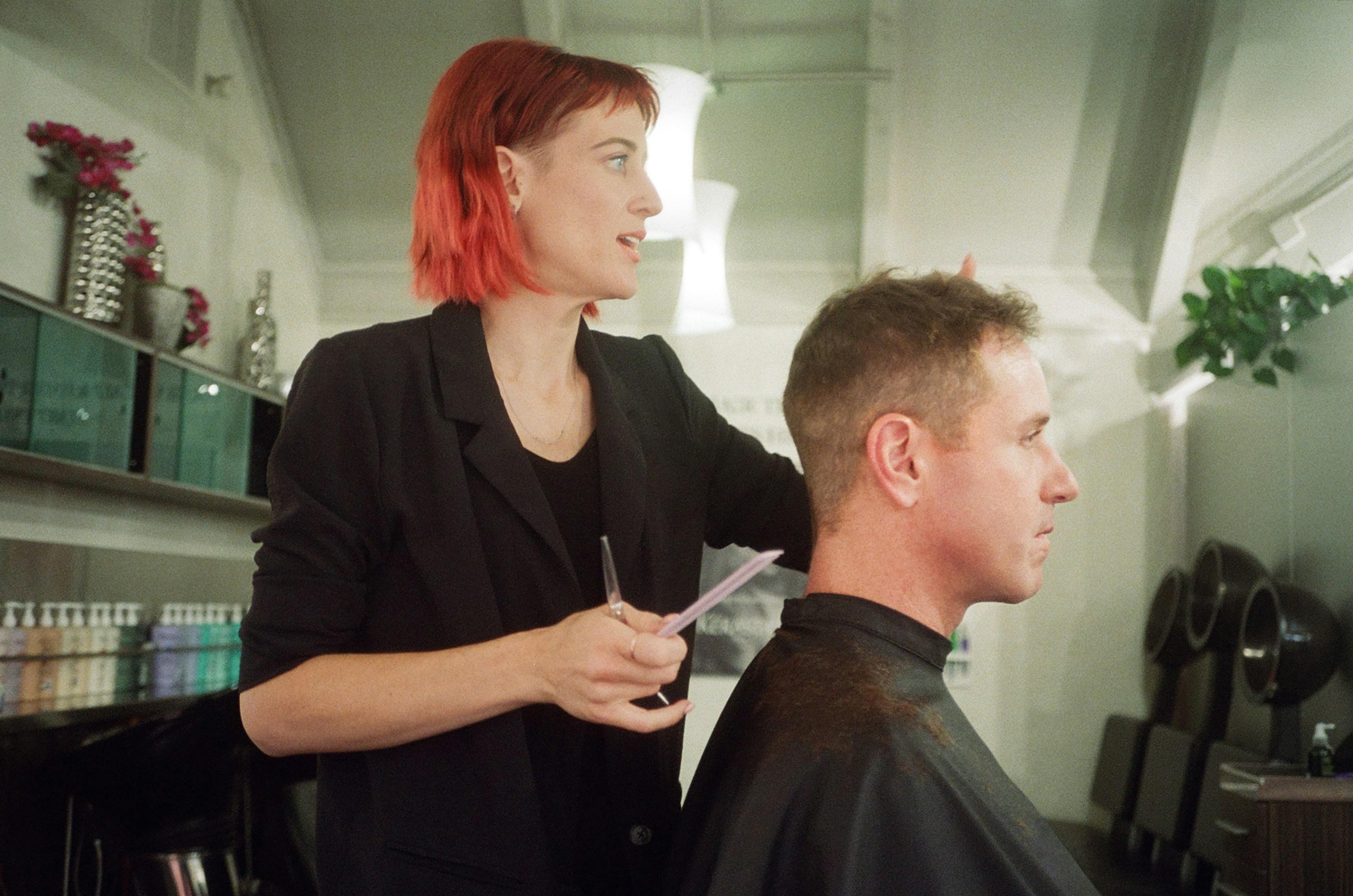 Stylish male haircut